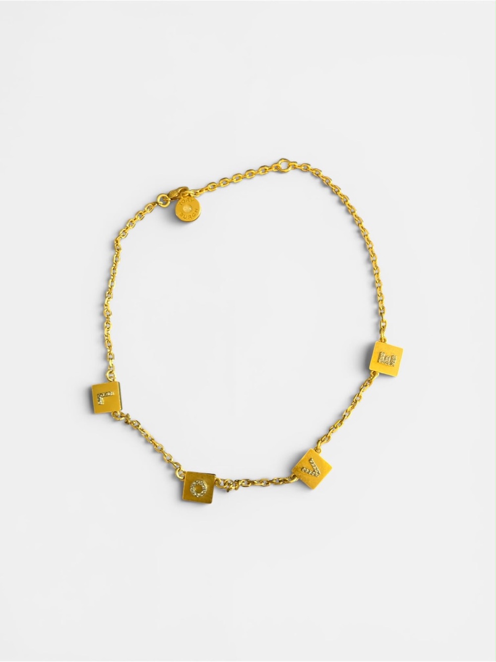 Tory Burch Gold Letter Charm Necklace